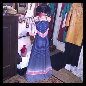 Vintage 70's Jack Hartley Maxi Dress